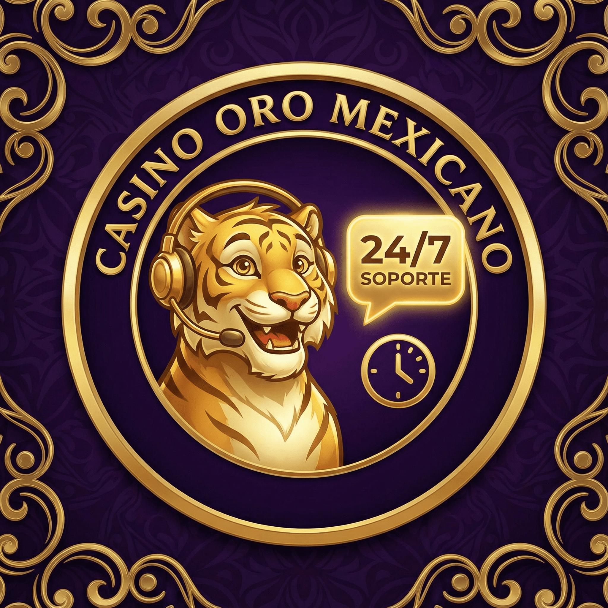 Tigre dorado con audífonos representando el soporte al cliente 24/7